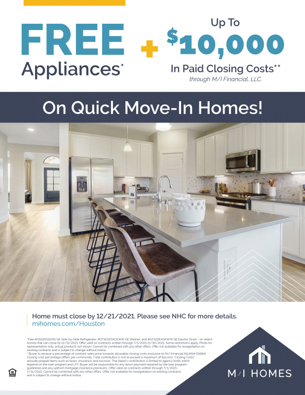 Receive FREE Appliances with M/I Homes! Harpers Preserve
